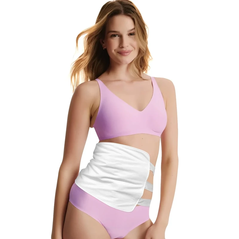 Castor Oil Pack Wrap Organic Cotton for Liver Detox, Stomach, Belly, Reusable Castor Oil Compress and Pack Kit with with Six Adjustable Straps - Image 1