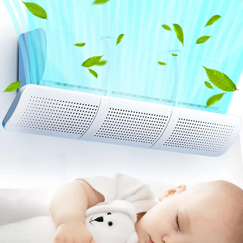 Air Conditioner Deflector, Universal Adjustable Wall Air Conditioning Deflectors Cold/Warm Conditioner Shield for Home/Office, Elderly, Babies, Pregnant Women - Image 1