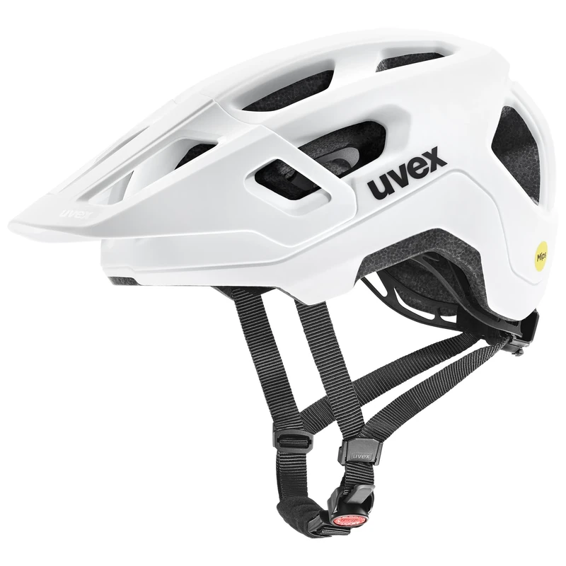 uvex react jr. MIPS - lightweight bike helmet for kids - individual fit - MIPS system - white matt - 52-56 cm