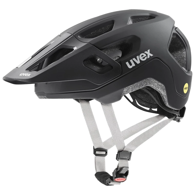uvex react jr. MIPS - lightweight bike helmet for kids - individual fit - MIPS system - black matt - 52-56 cm