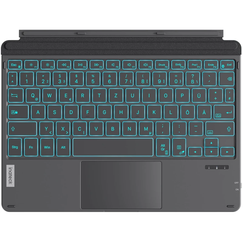 Inateck Surface Go Keyboard for Surface Go 4 (2023), Surface Go 3/2/1 Gen, Bluetooth 5.3, 7-Colour Backlight, Surface Go Keyboard with Touchpad, KB02028