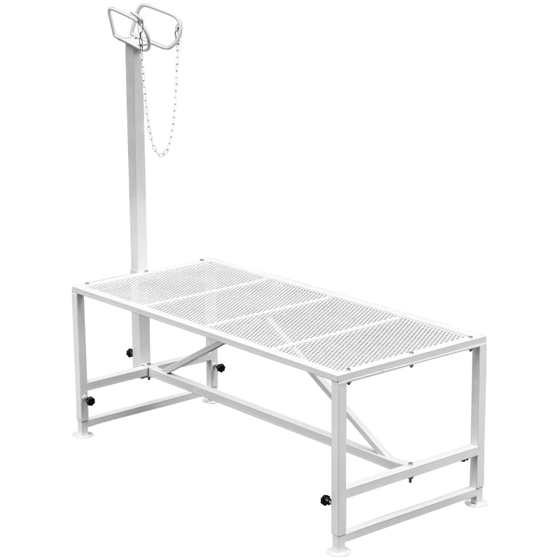 VEVOR Livestock Stand 51x23 inches, Trimming Stand with Straight Head Piece, Goat Trimming Stand Metal Frame Sheep Shearing Stand Livestock Trimming Stands