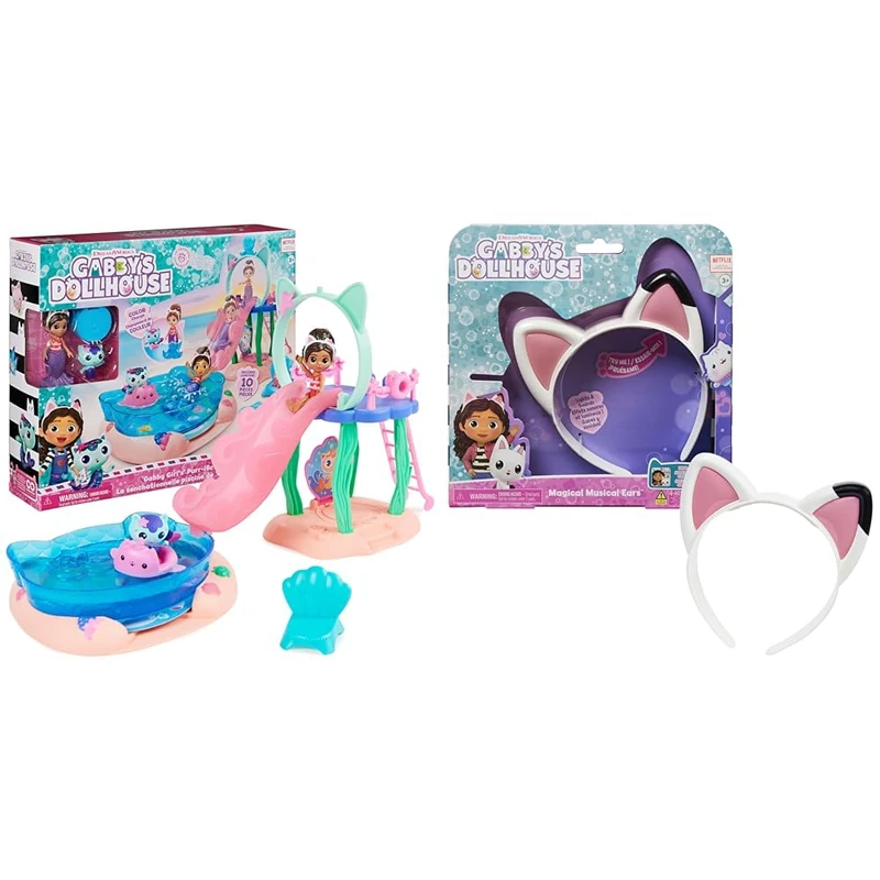Gabby's Dollhouse Purr-ific Pool Playset with Gabby and MerCat