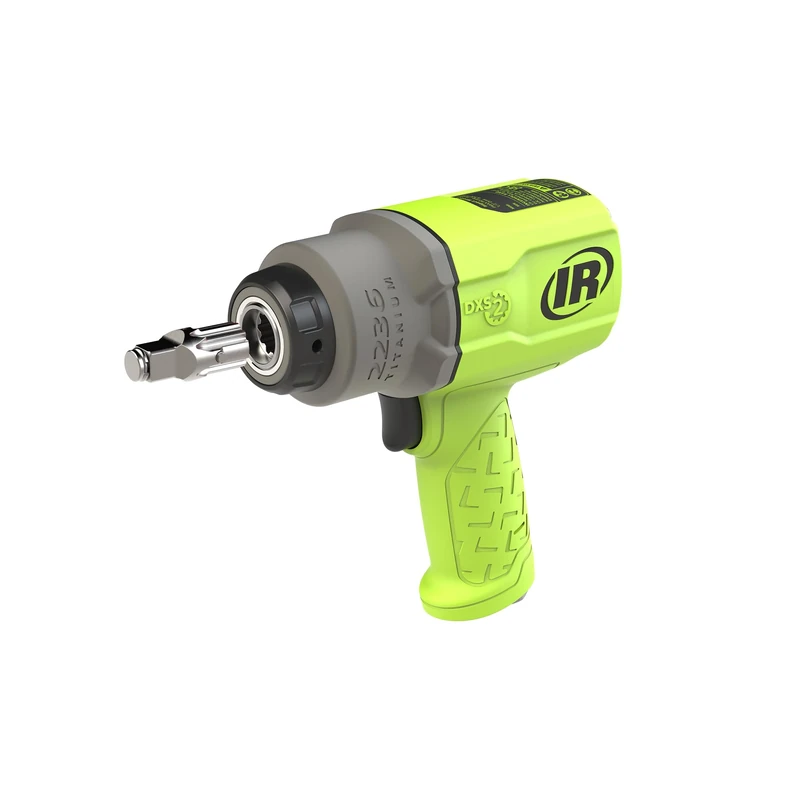 Ingersoll-Rand 2236QTIMAX-G DXS2 1/2" Air Impact Wrench, Quiet, 1500 ft-lb Torque, Titanium Hammercase, Friction Ring, Green