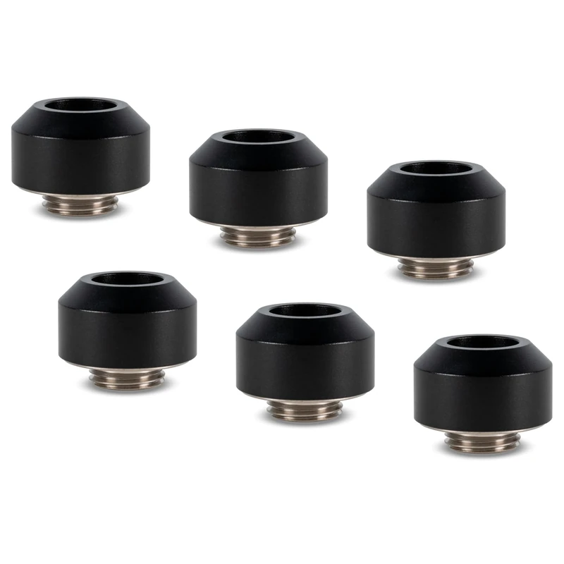 Optimus Hardtube Fitting, 12 mm, 6er Pack mit Werkzeug - schwarz