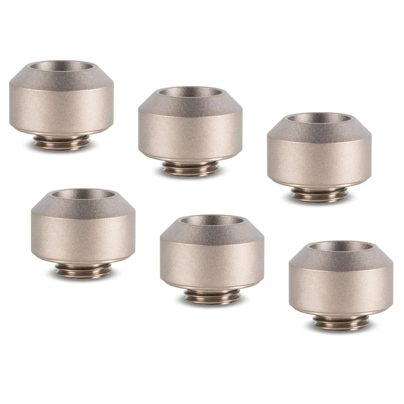 Optimus Hardtube Fittings, 14mm, 6er Pack mit Werkzeug - Satin Nickel