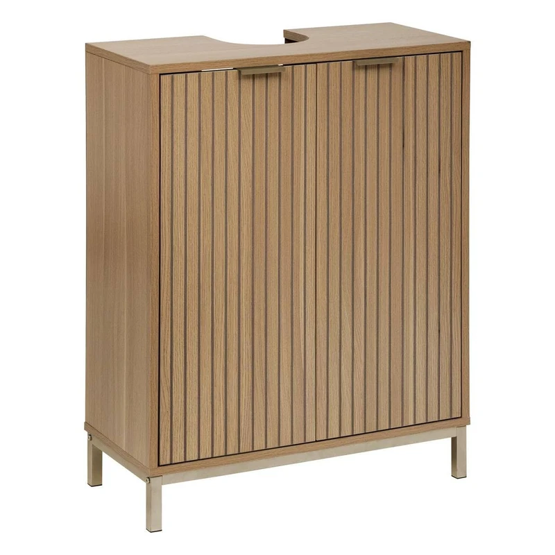 5 five simply smart 5five – Low Cabinet with Natural Wood Effect Under Sink - Image 1
