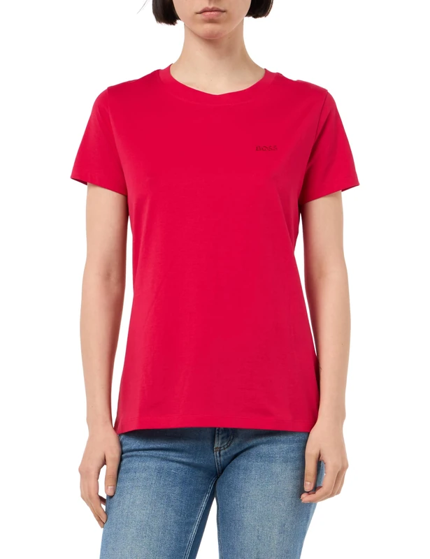 BOSS Women's C_esogo_1 T-Shirt, Dark Pink653, S