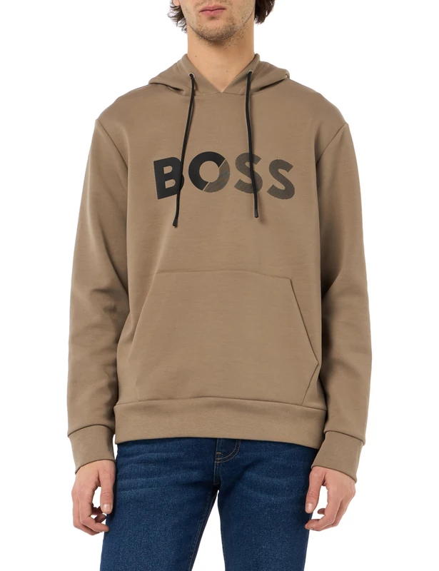 BOSS Men's Soody Tape Logo Sweatshirt, Light/Pastel Green334, S - Image 1
