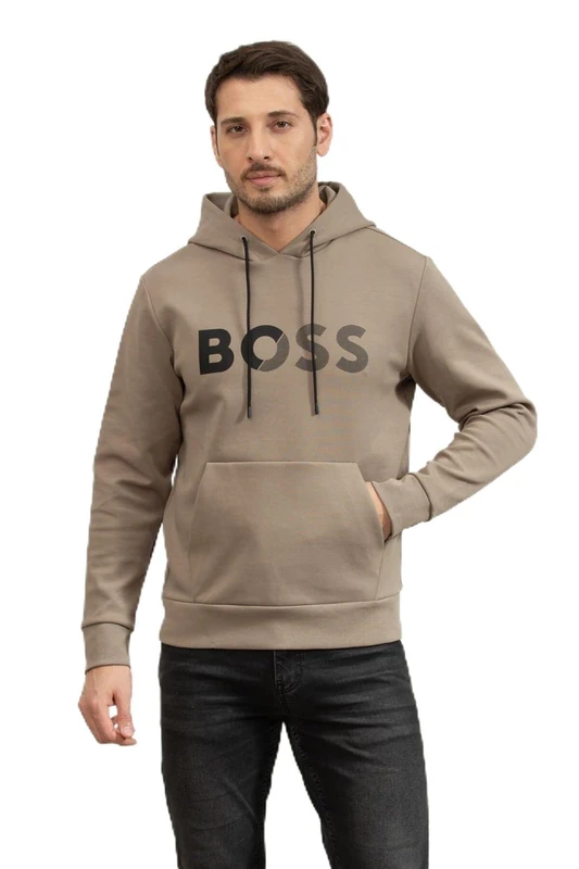 BOSS Men's Soody Tape Logo Sweatshirt, Light/Pastel Green334, M