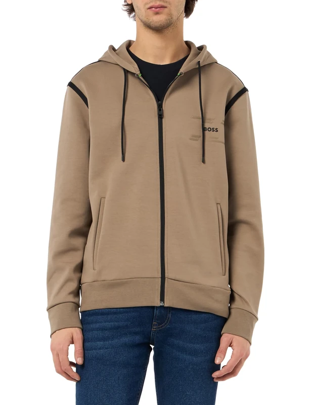 BOSS Men's Saggy Tape Sweatshirt, Light/Pastel Green334, L