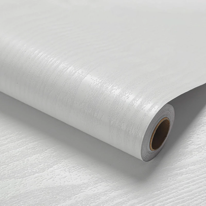 LOVADA White Wood Effect Wallpaper - 60cm x 508cm Peel and Stick, Self-Adhesive Contact Paper for Bedroom Feature Wall and Cabinet Makeover