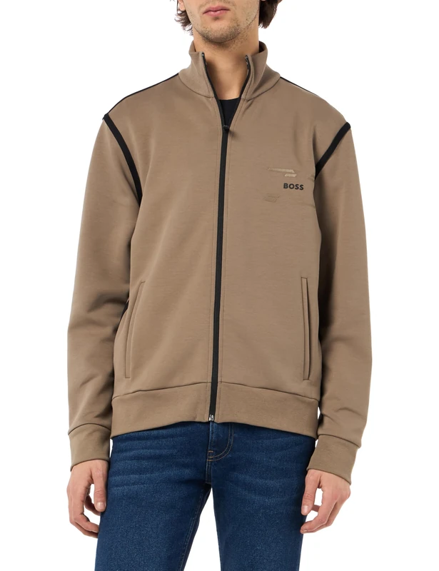 BOSS Men's Skaz Tape Sweatshirt, Light/Pastel Green334, M
