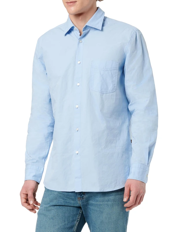 BOSS Men's Remiton_M Shirt, Open Blue460, S