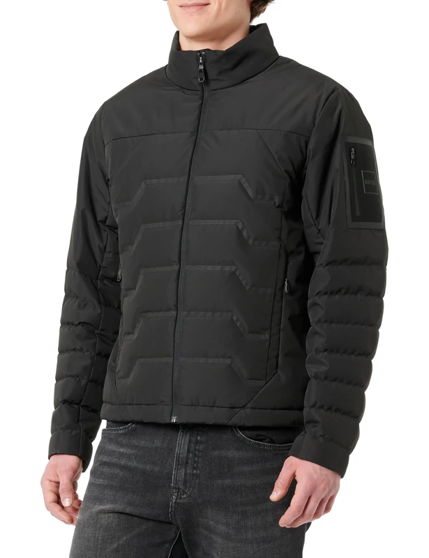 BOSS Men's J_kharan Outerwear Jacket, Black 1, L