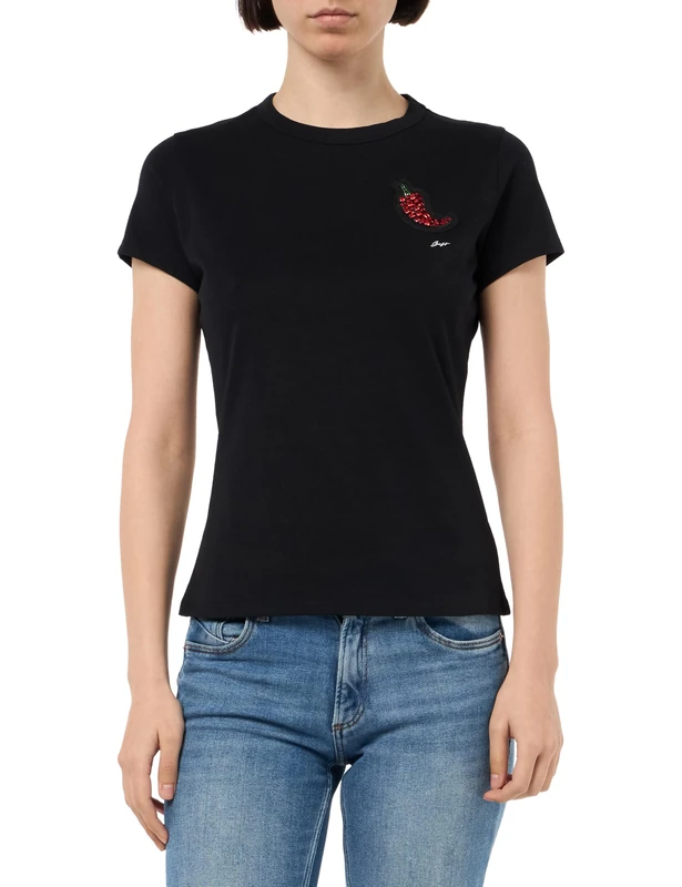 BOSS Women's C_Endora T-Shirt, Black 1, XS