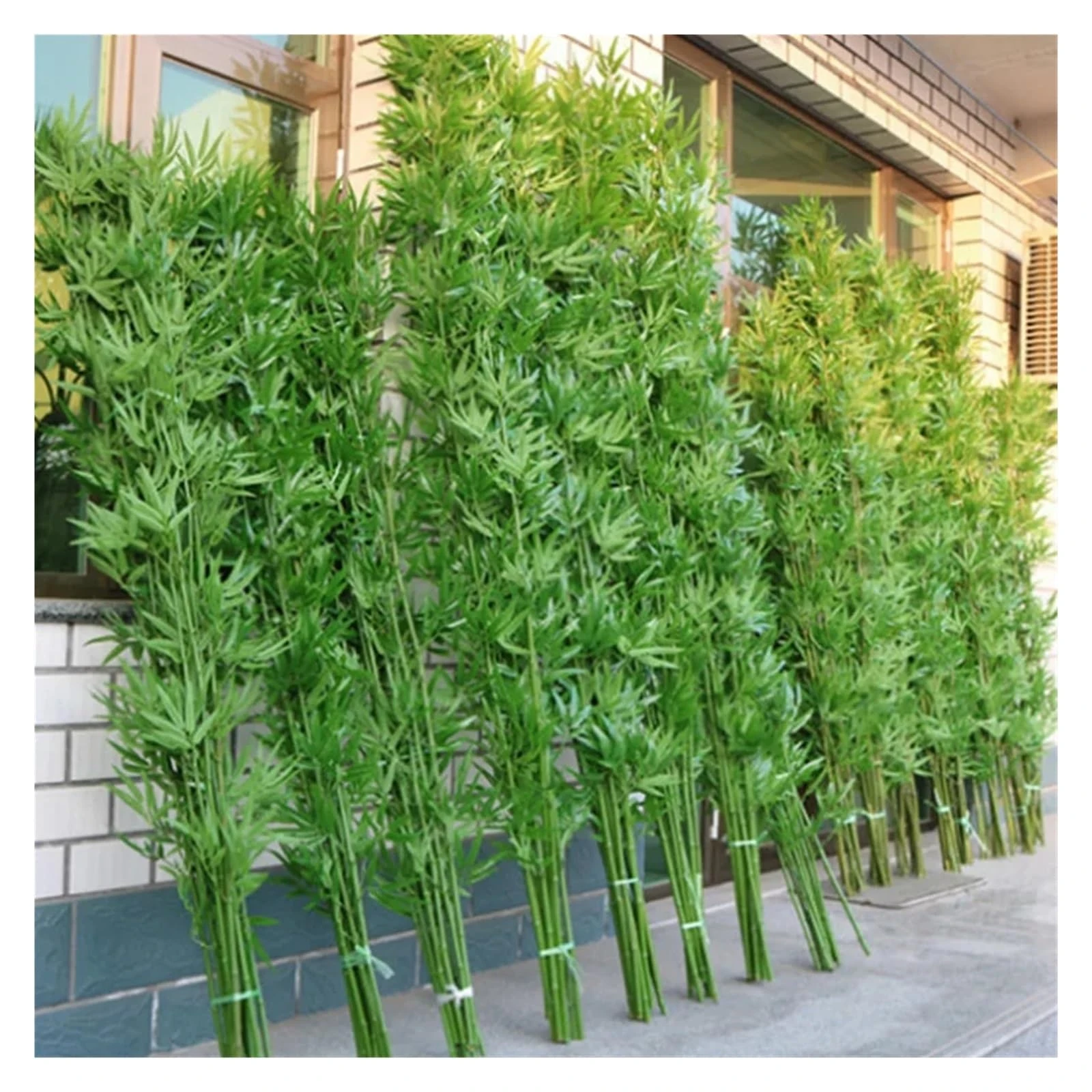 Large Artificial Bamboo Plants Plastic Trees Outdoor Indoor Decor, 1m 1.2m 1.5m 1.8m 2m Tall DIY Fake Bamboo Silk Faux Tree with Leaves for Garden Fence Privacy Screen Courtyard Entrance ( Color : 100