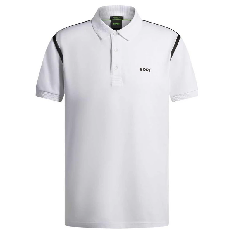 BOSS Men's Paddy Tape Polo Shirt, White100, 3XL - Image 1