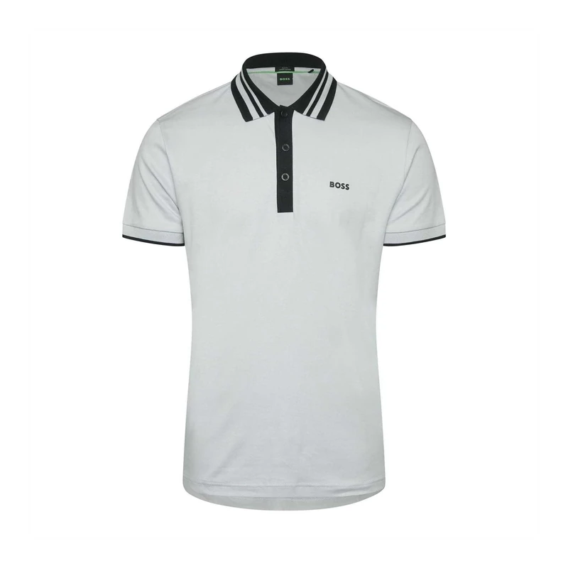 BOSS Men's Paule Tape Polo, Light/Pastel Grey54, L - Image 1