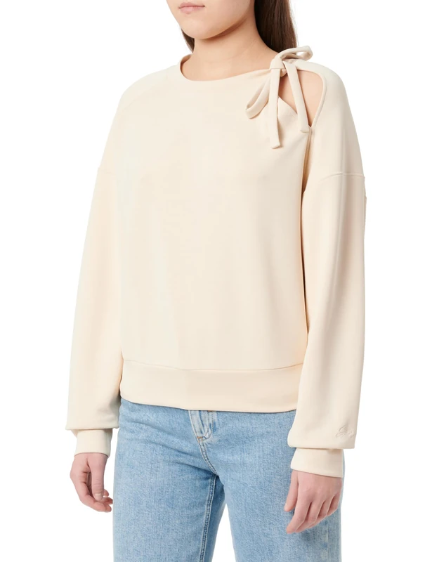 BOSS Women's C_eslita Sweatshirt, Open Beige287, XL