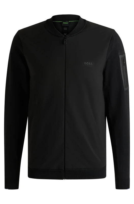BOSS Men's K_Ever-x_hy Knitted_Jacket, Light/Pastel Green334, S