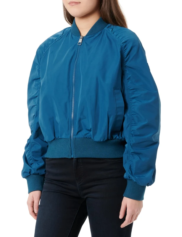 BOSS Women's C_pabom Outerwear Jacket, Blue400, 14