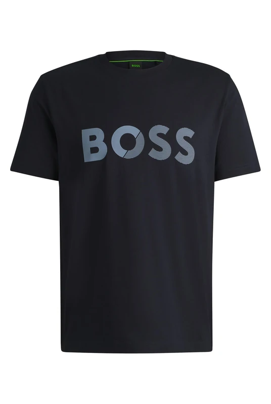BOSS Men's Tee Tape Logo T-Shirt, Dark Blue402, 3XL - Image 1