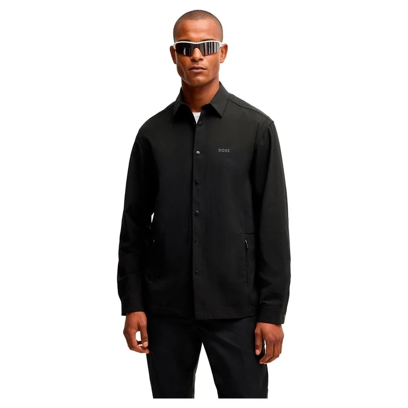 BOSS Men's B_Basin Tech_l Shirt, Black 1, S