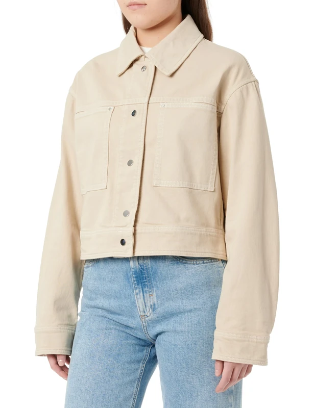 BOSS Women's C_jelt-d Jacket, Open Beige287, 16