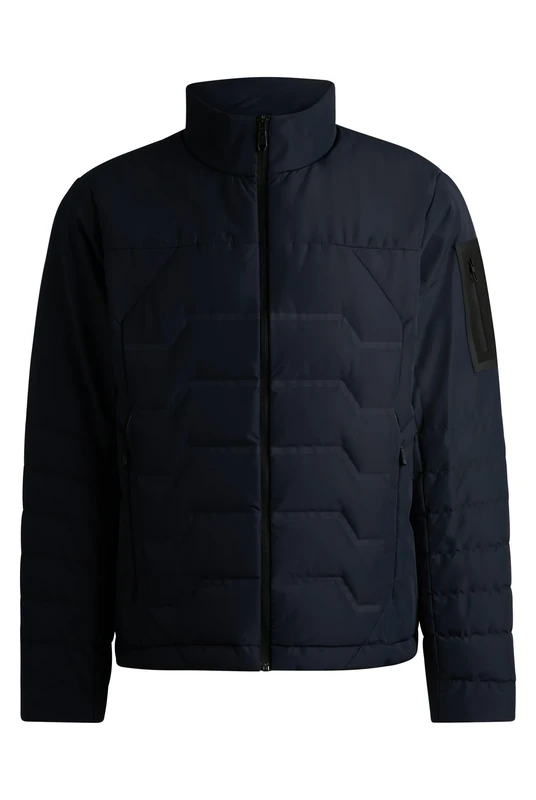 BOSS Men's J Kharan Water Resistant Down Jacket with Zip Detail, Dark Blue402, 3XL