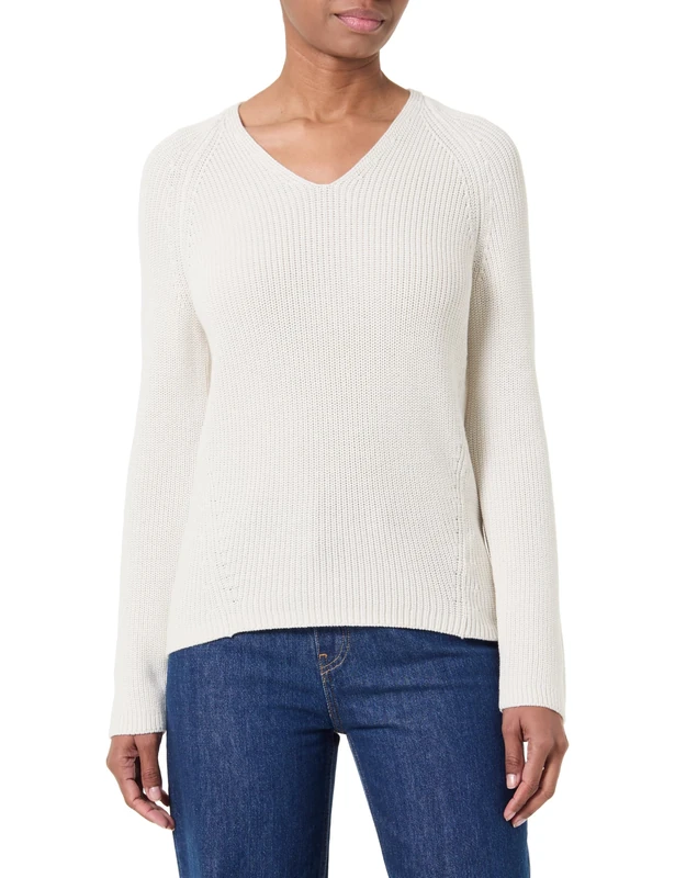 BOSS Women's C_Fardin Knitted_Sweater, Open White118, S