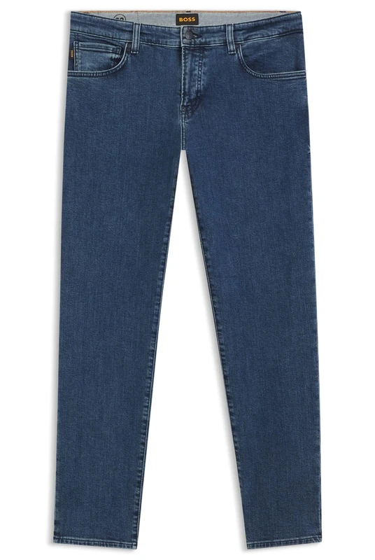 BOSS Mens RE.Maine BO Maine Regular-fit Jeans in Blue Comfort-Stretch Denim - Image 1