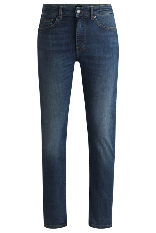 BOSS Men's Delaware BO Delaware Slim Fit Jeans in Comfortable Blue Stretch Denim, Navy413, 50 W/32 L - Image 1