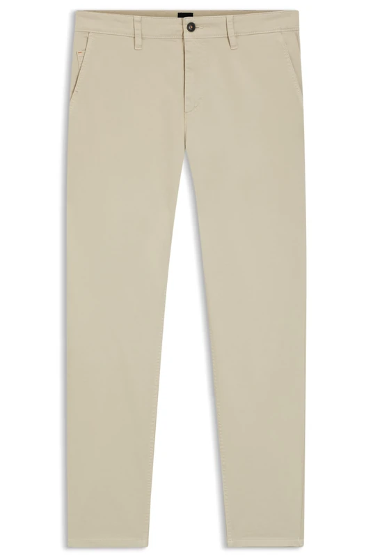 BOSS Men's Chino_Tapered Trousers_Flat, Light Beige271,