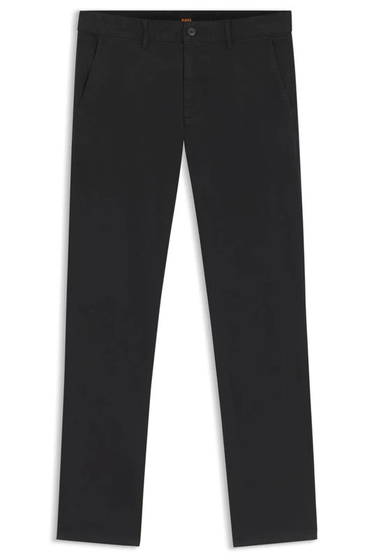 BOSS Men's T_Commuter-Slim Trousers_Flat, Black 1, 46