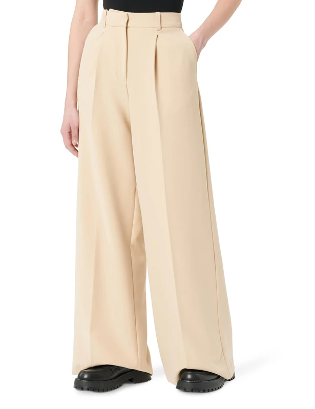 BOSS Women's Trousers, Open Beige287, 10