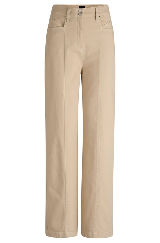 BOSS Women's C_tolala-d Trousers_Flat, Open Beige287, 10
