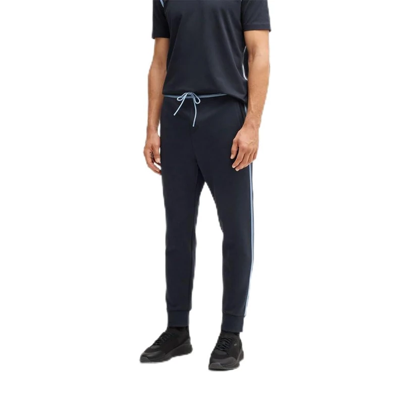 BOSS Men's Hadiko Tape Jersey Trousers, Dark Blue402, L