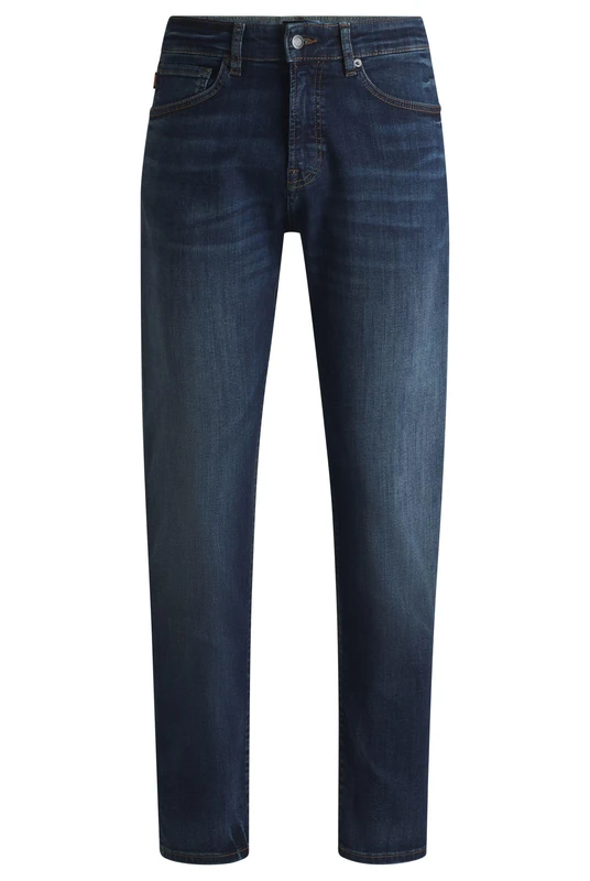 BOSS RE.Maine BO Maine Men's Regular Fit Jeans in Blue Super Stretch Denim, Medium Blue422, 50W / 32L