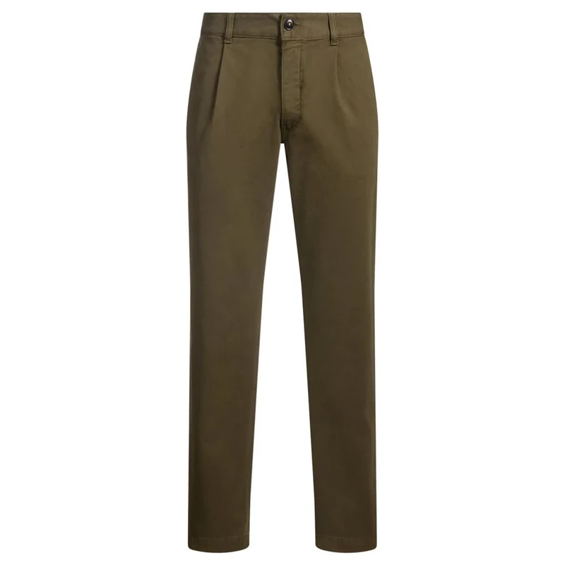 BOSS Men's Chino-Pleated Trousers_Flat, Open Green368, 50 W/32 L