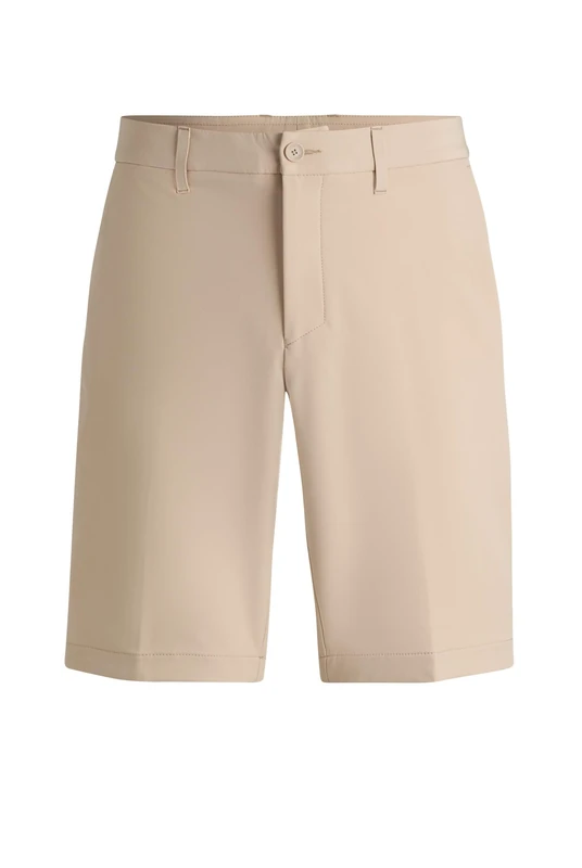 BOSS Men's S Commuter Slim-Fit Shorts Made of Water-Repellent Stretch Fabric, Medium Beige 269, 106