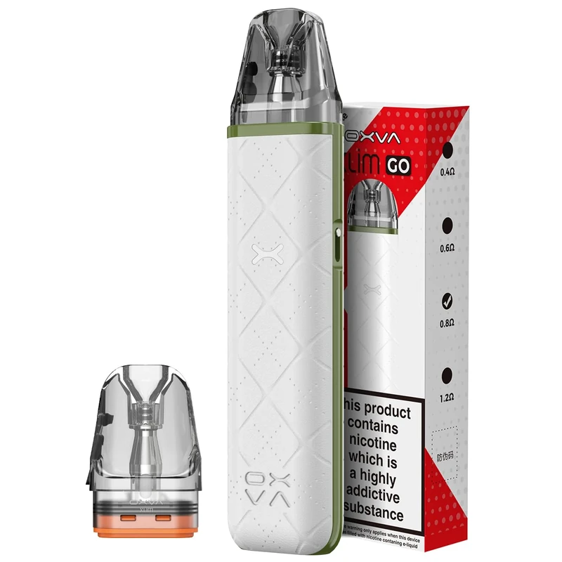 OXVA XLIM GO Vape Kit 30W Built-in 1000mAh Battery, Compatible with OXVA XLIM Pods, Sleek Design for Efficient Vaping, 2mL, No Nicotine (White)