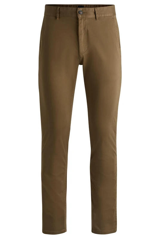 BOSS Men's Flat Trousers, Open Green368, 48W x 34L