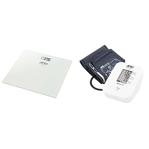 A&D Medical UA-651BLEISO Upper Arm Blood Pressure with Bluetooth + A&D Medical UC-502 Digital Bathroom Scale