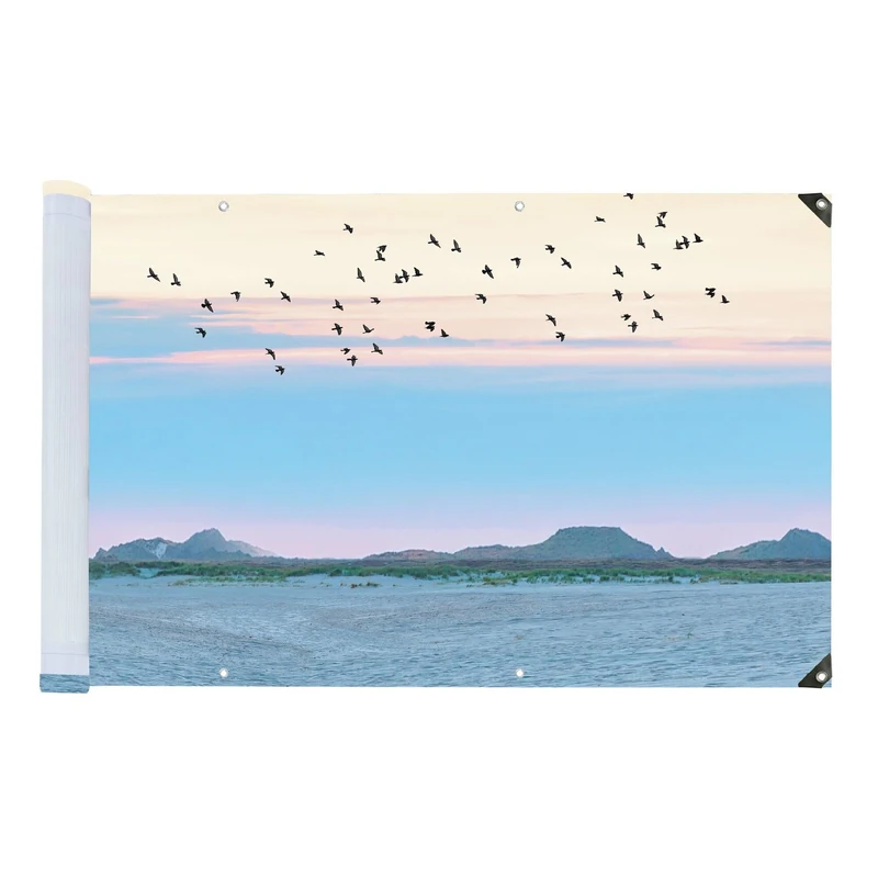 Maximex Balcony Privacy Screen North Sea Coast Fibreglass Reinforced Balcony Privacy Film UV and Weather Resistant Can Be Cut to Size 5 m x 85 cm
