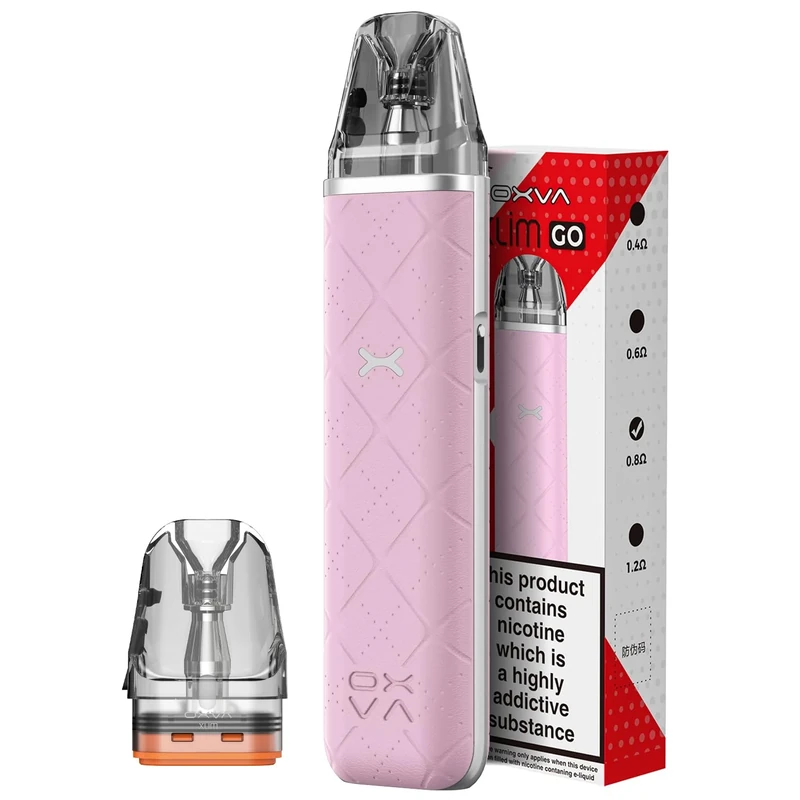 Vaporr Oxva XLIM GO Vape Pod Kit [FILL, and GO] 30W Max Output | 1000mAh Battery | Anti-Leak Top Fill Cartridges | X-treme Flavor Experience Vape Kit 2ml TBD- No Nicotine (Pink)