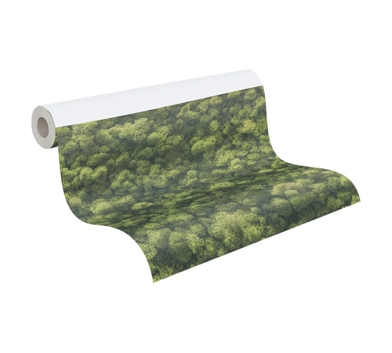 A.S. Création Non-Woven Wallpaper Moss Wall in Green – High-Quality Design Wallpaper with Moss Wall Look 394051 – Wall Wallpaper Moss Design for Living Room – Made in Germany