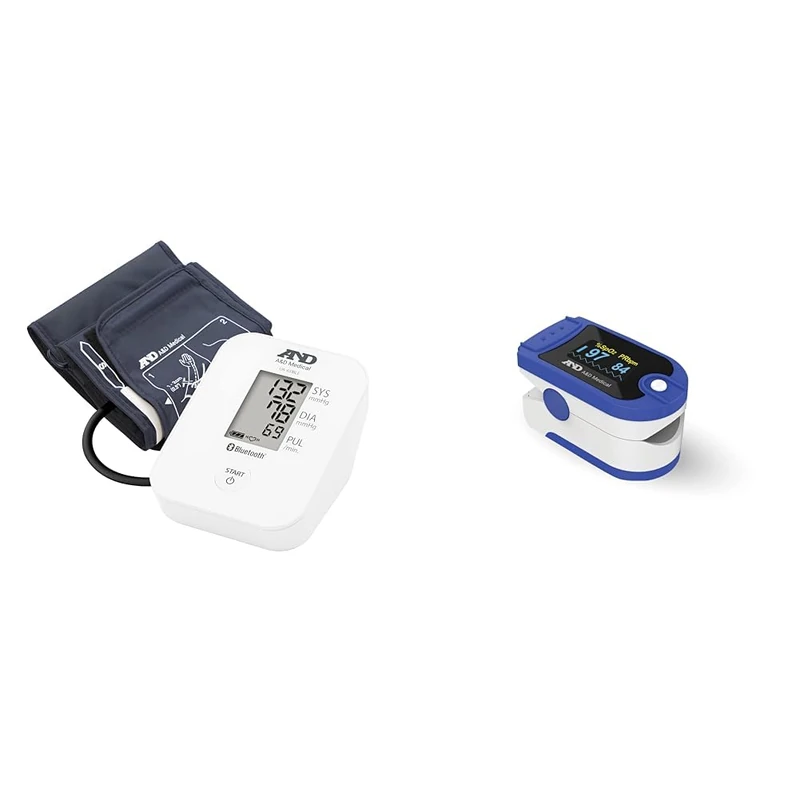 A&D Medical UA-651BLEISO Upper Arm Blood Pressure with Bluetooth + A&D Medical UP-200 Pulse Oximeter