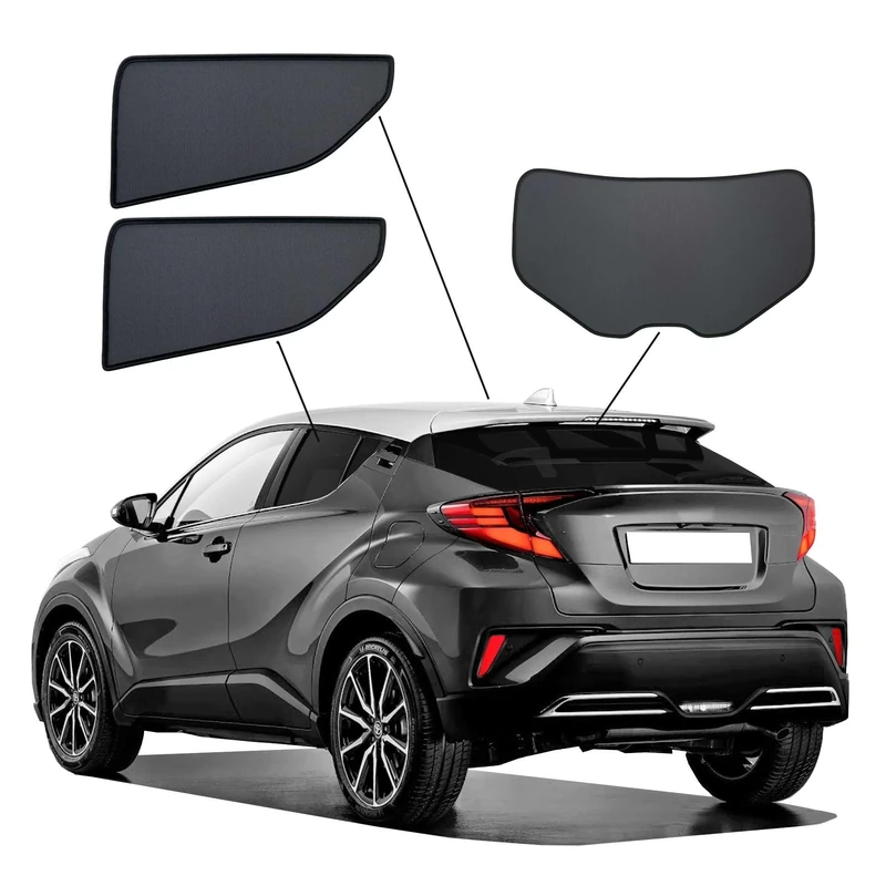 SunClip Privacy & Sun protection compatible with Toyota C-HR (X1) 2016-2023