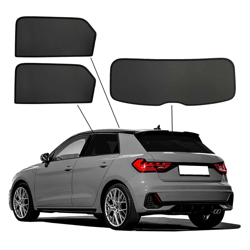 SunClip Privacy & Sun protection compatible with Audi A1 (GBA) Sportback 2018- incl. City Carver & Allstreet